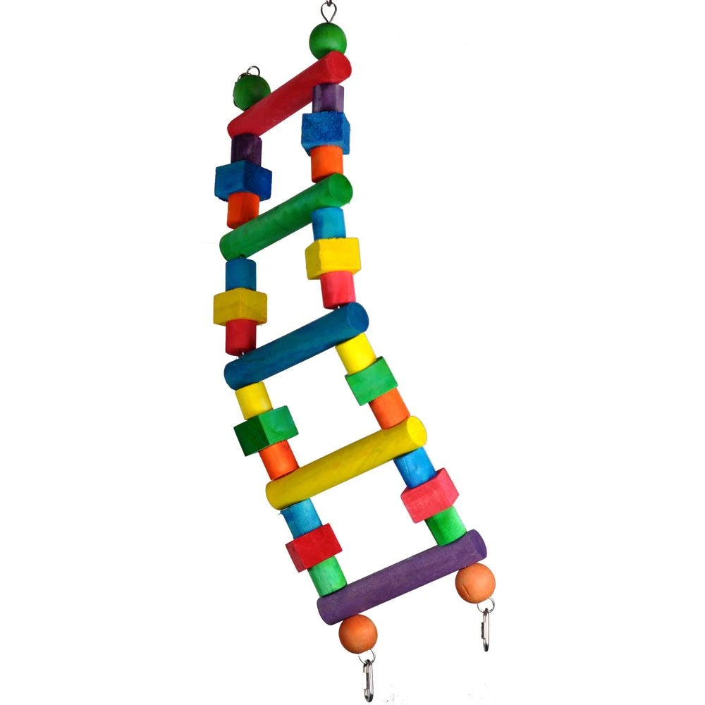 Happy Beaks Toy - Wood Block Ladder (Medium) - Image 2