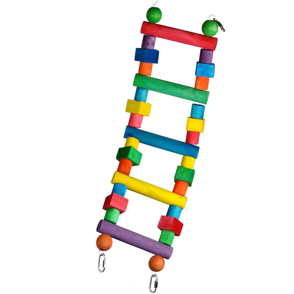 Happy Beaks Toy - Wood Block Ladder (Small)