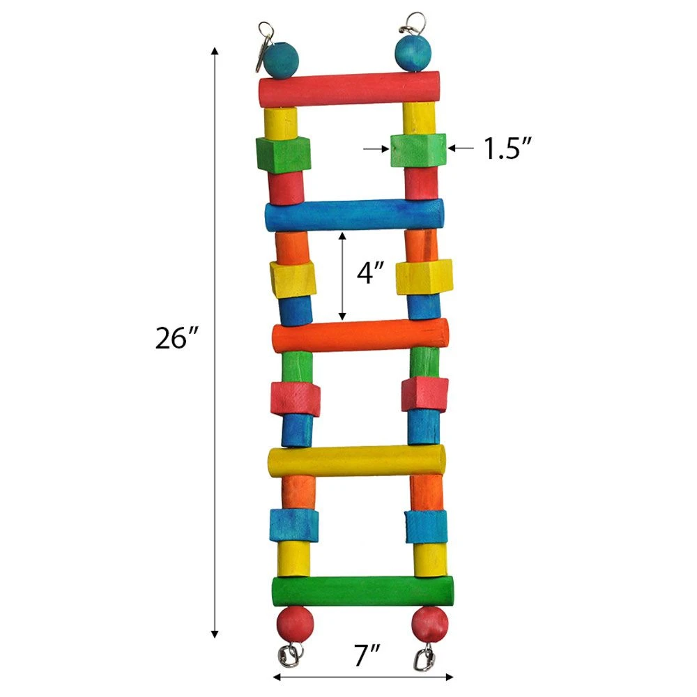 Happy Beaks Toy - Wood Block Ladder (Small) - Image 2