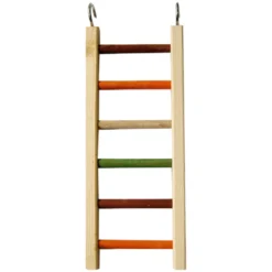 Happy Beaks Toy - Wooden Hanging Ladder - 1/2" Diameter (14"x5.25")