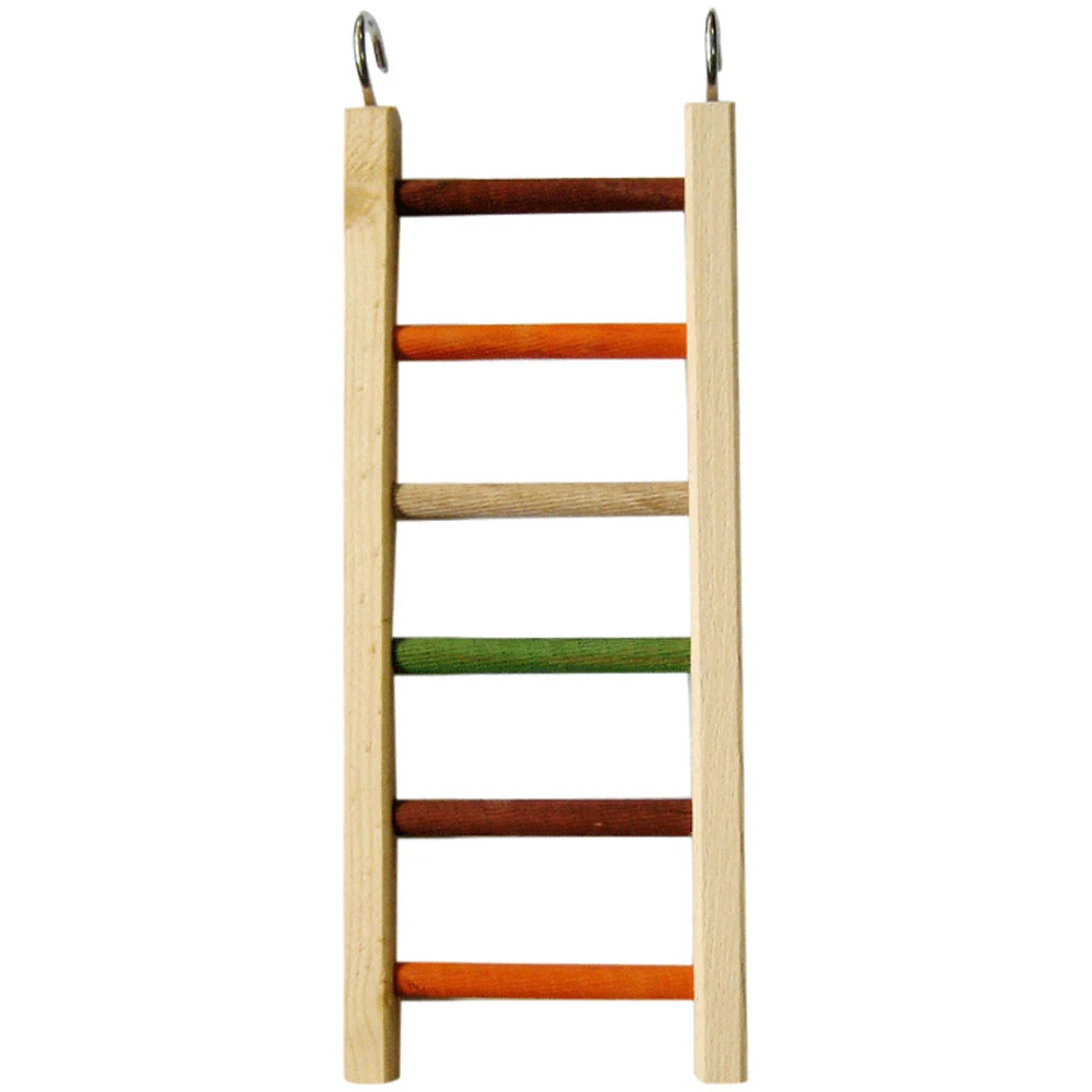 Happy Beaks Toy - Wooden Hanging Ladder - 1/2" Diameter (14"x5.25")