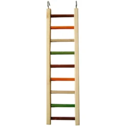 Happy Beaks Toy - Wooden Hanging Ladder - 1/2" Diameter (20"x5.25")