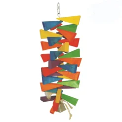 Happy Beaks Toy - Wooden Wedges With Bell (Large)