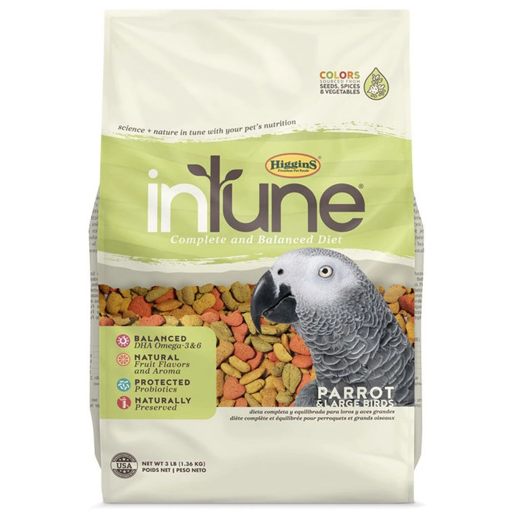 Higgins InTune Parrot Food, 3-lb Bag
