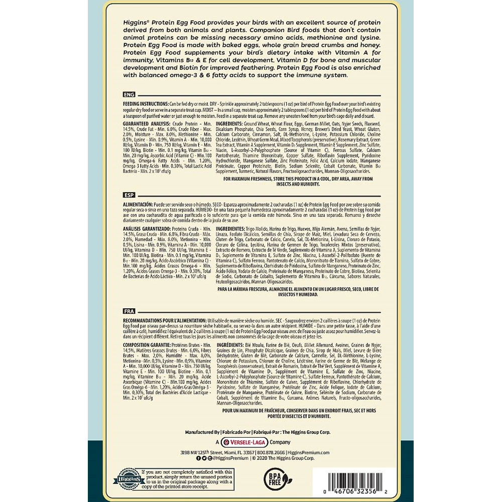 Higgins Protein Egg Bird Food, 1.1-lb - Image 5