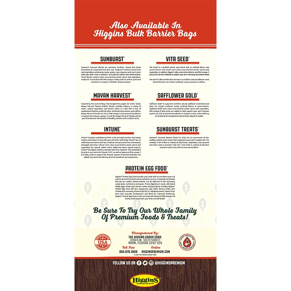 Higgins Protein Egg Bird Food, 20-lb - Image 5