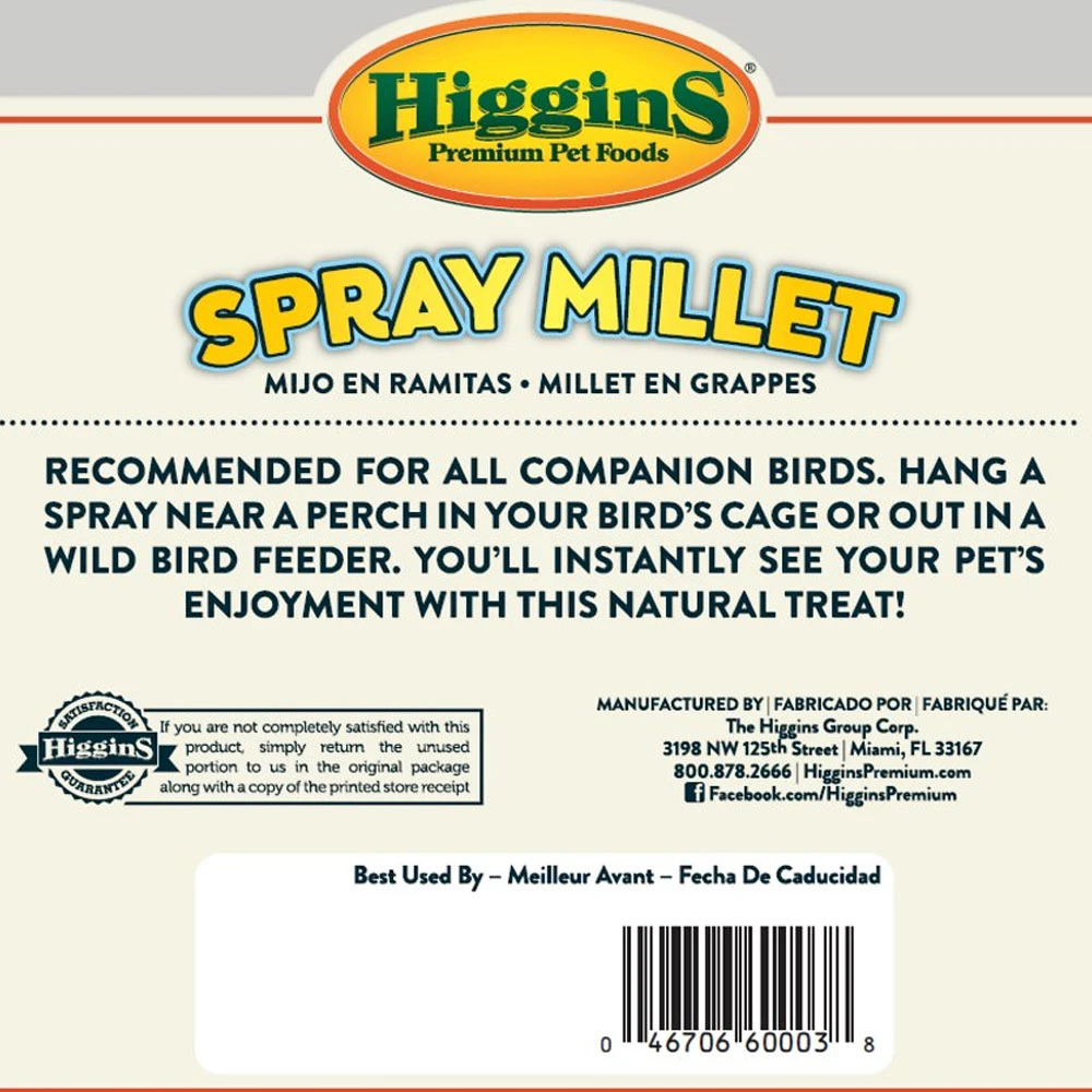 Higgins Spray Millet Bird Treats 25-lb Bag - Image 3