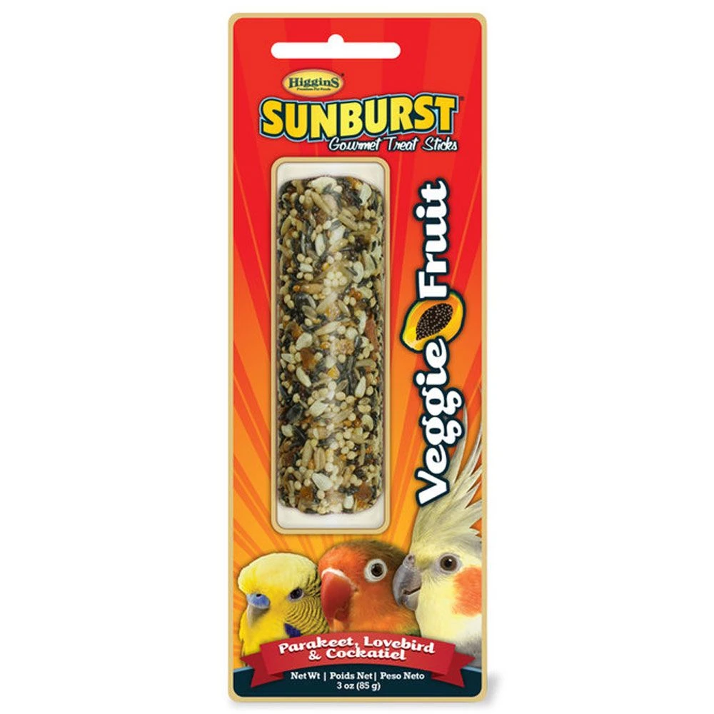 Higgins Sunburst Veggie Fruit Gourmet Treat Sticks, 3-oz