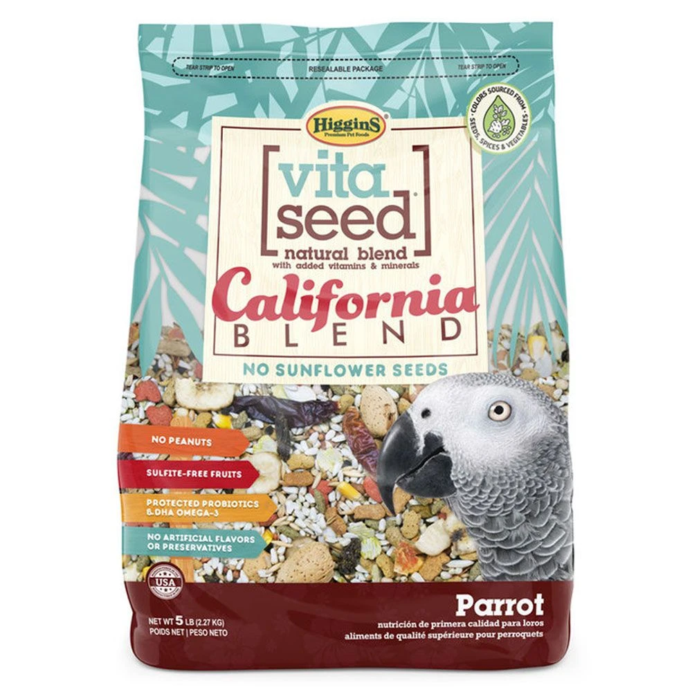 Higgins Vita Seed California Blend Parrot Food, 5-lb Bag
