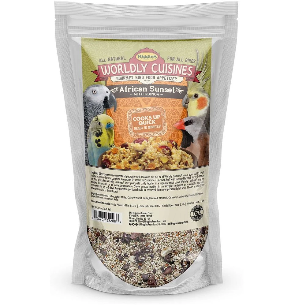 Higgins Worldly Cuisines African Sunset Bird Treats, 13-oz Bag