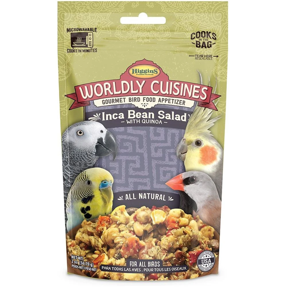 Higgins Worldly Cuisines Inca Bean Salad Bird Treats, 2-oz
