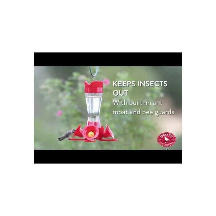 Perky-PetĀ® Pinch-Waist Glass Hummingbird Feeder - 8 Oz Nectar Capacity - Image 3