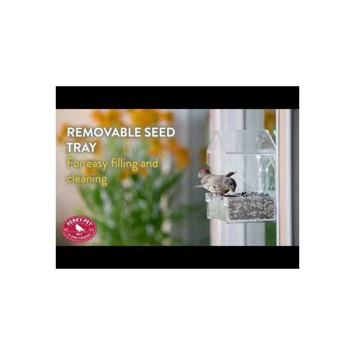 Perky-Pet® Dual-Seed Window Bird Feeder - 1 Lb Seed Capacity - Image 3
