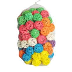 Java Wood Toy - Colored Vine Balls 2" (100 Pack) - Medium