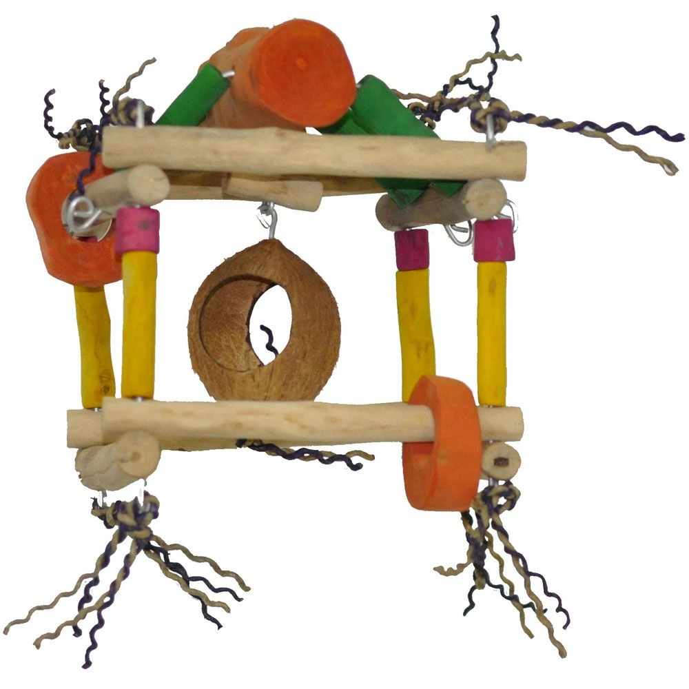 Java Wood Toy - Hanging Double Tower (Small)