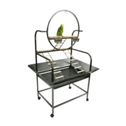 Multi Level Playstand With Ladders - Black (32"x21"x64")