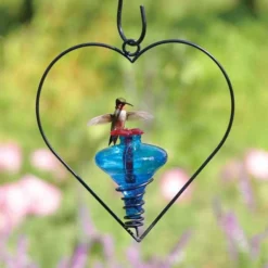 Mini-Blossom Heart Hummingbird Feeder, Assorted Colors
