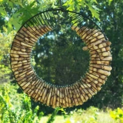 Whole Peanut Wreath Feeder, Black