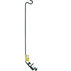 Deck-Mount Extended-Reach Hook, 27" Black Powder-Coated Steel