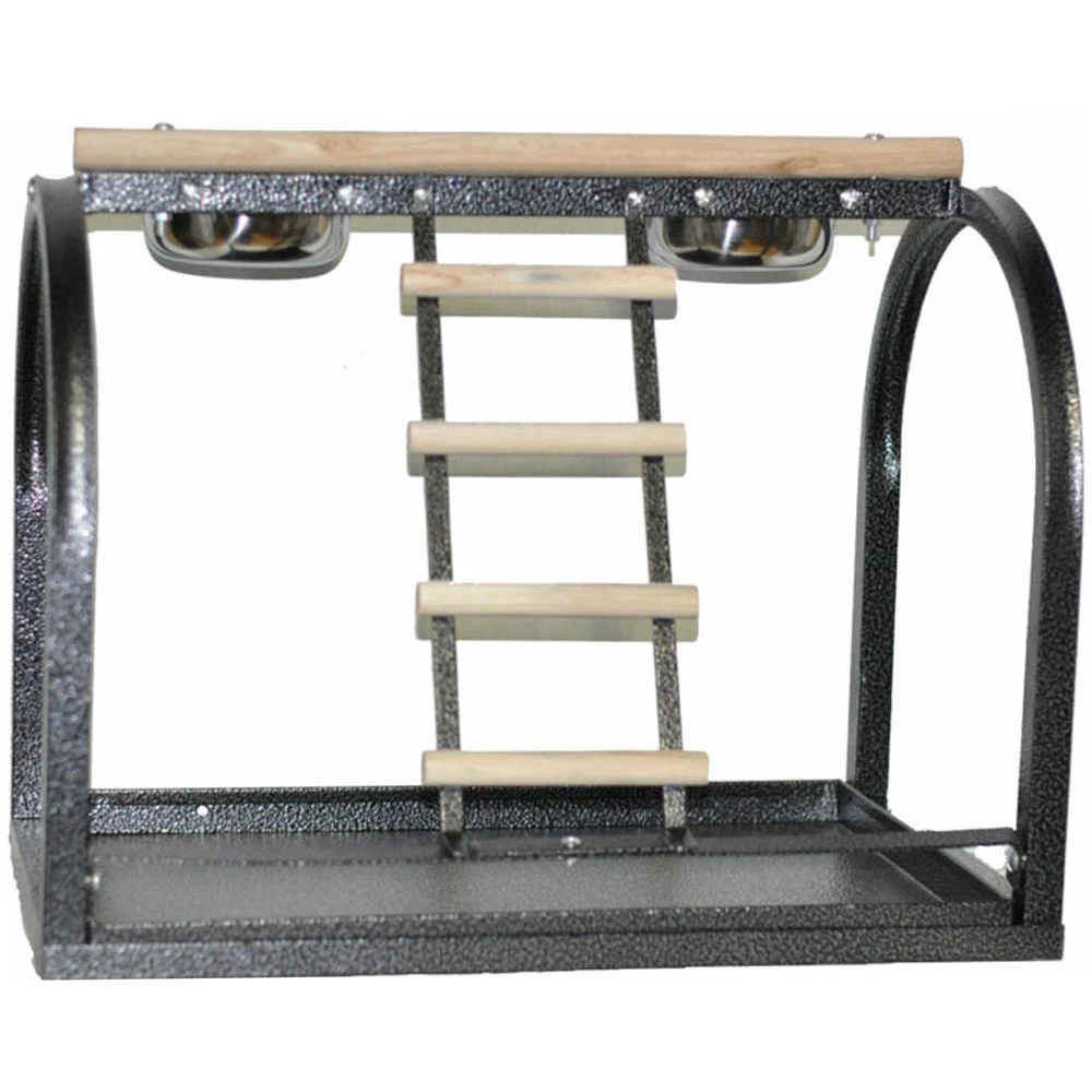 Table Stand With Ladders And Cups - Black (21''x14''x18'')