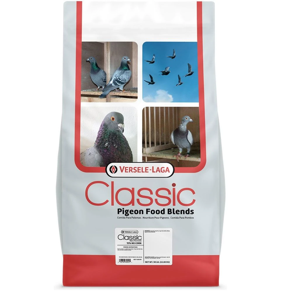 Versele-Laga Classic Pigeon Food Blends 15% No Corn Pigeon Food, 50-lb Bag