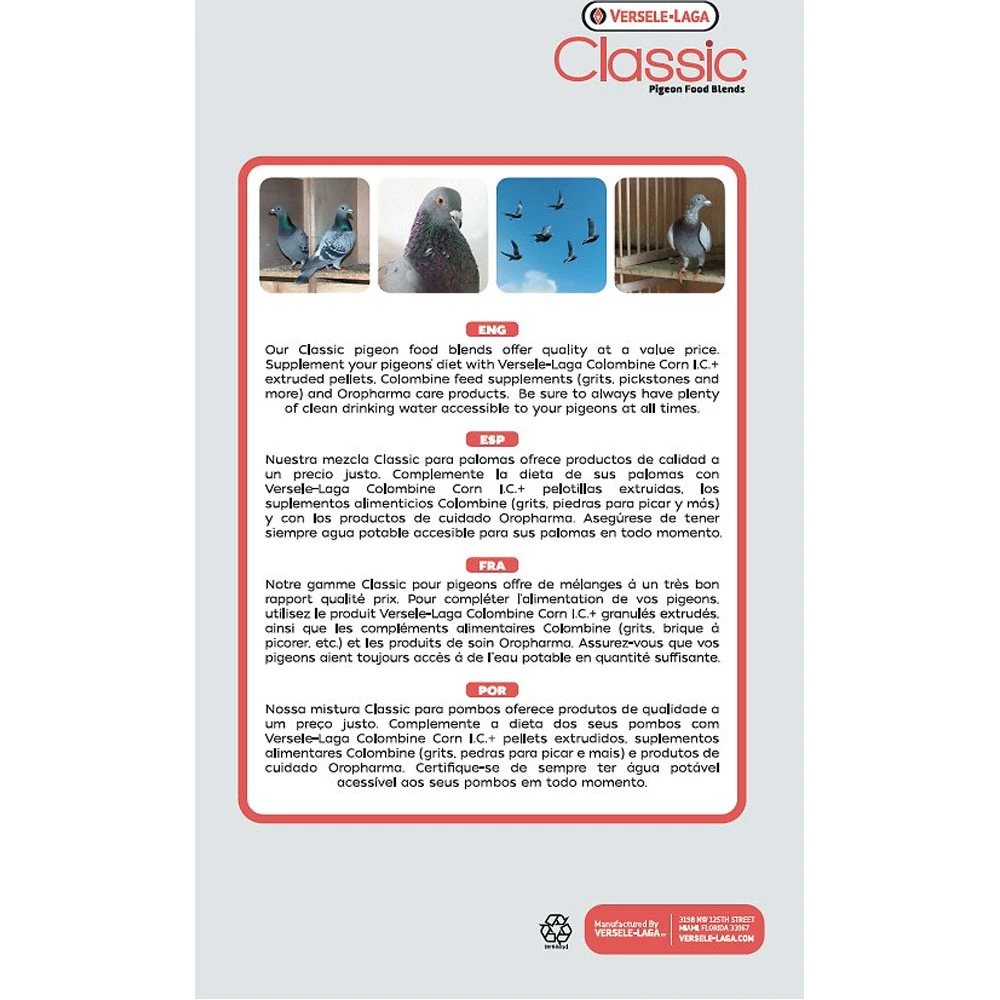 Versele-Laga Classic Pigeon Food Blends 15% No Corn Pigeon Food, 50-lb Bag - Image 5