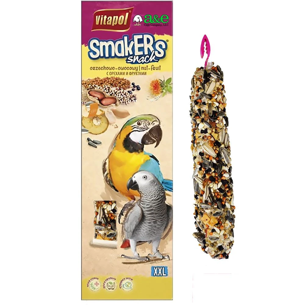 Vitapol Smakers Snacks Treat Stick Twin Pack Nut Parrot - XXL