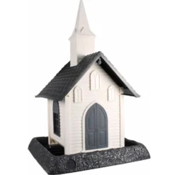 Village Collection Little White Church Bird Feeder