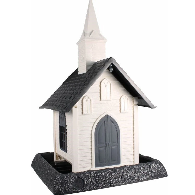 Village Collection Little White Church Bird Feeder